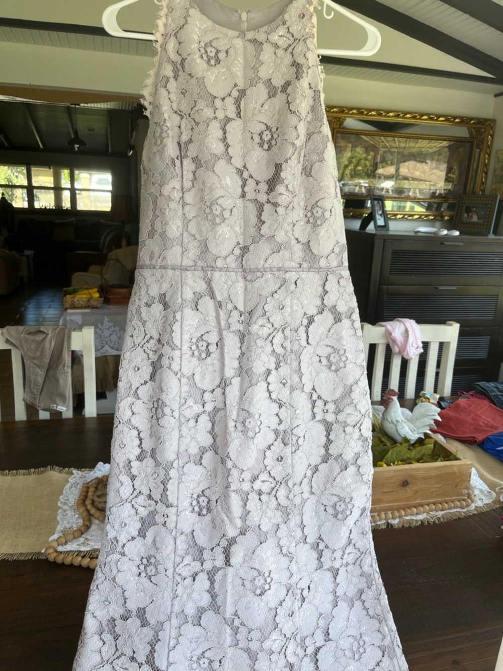 JS Collections Lavender Satin Lined Dress Label Detail